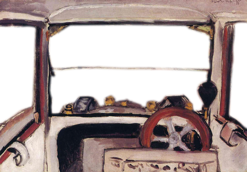Illustration for article titled This Is The First Painting From A Driver's POV Ever